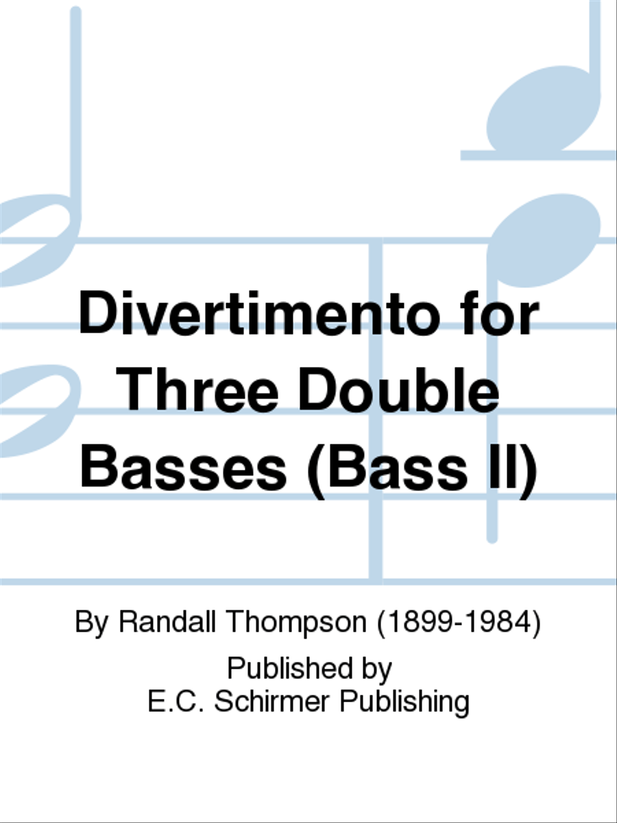 Divertimento for Three Double Basses (Bass II) Double Bass scores gallery preview page 1