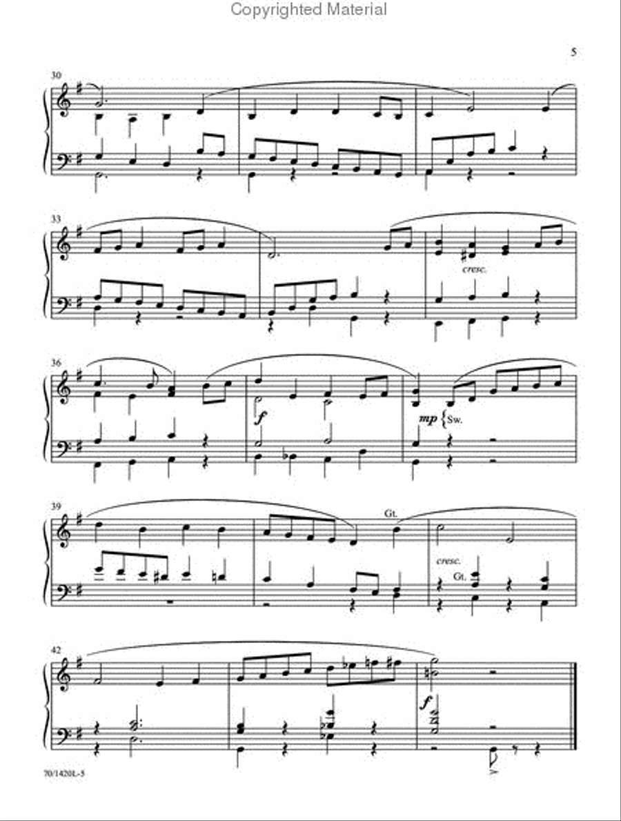 All Hymns Bright and Beautiful Organ Solo scores gallery preview page 4