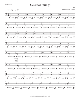 Octet for Strings (2020) double bass part