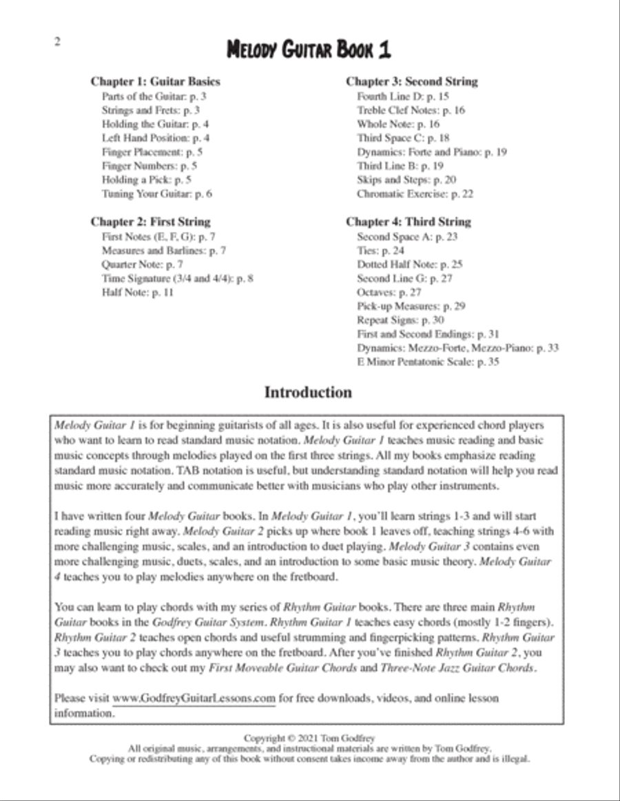 Melody Guitar Book 1: Getting Started Guitar scores gallery preview page 2