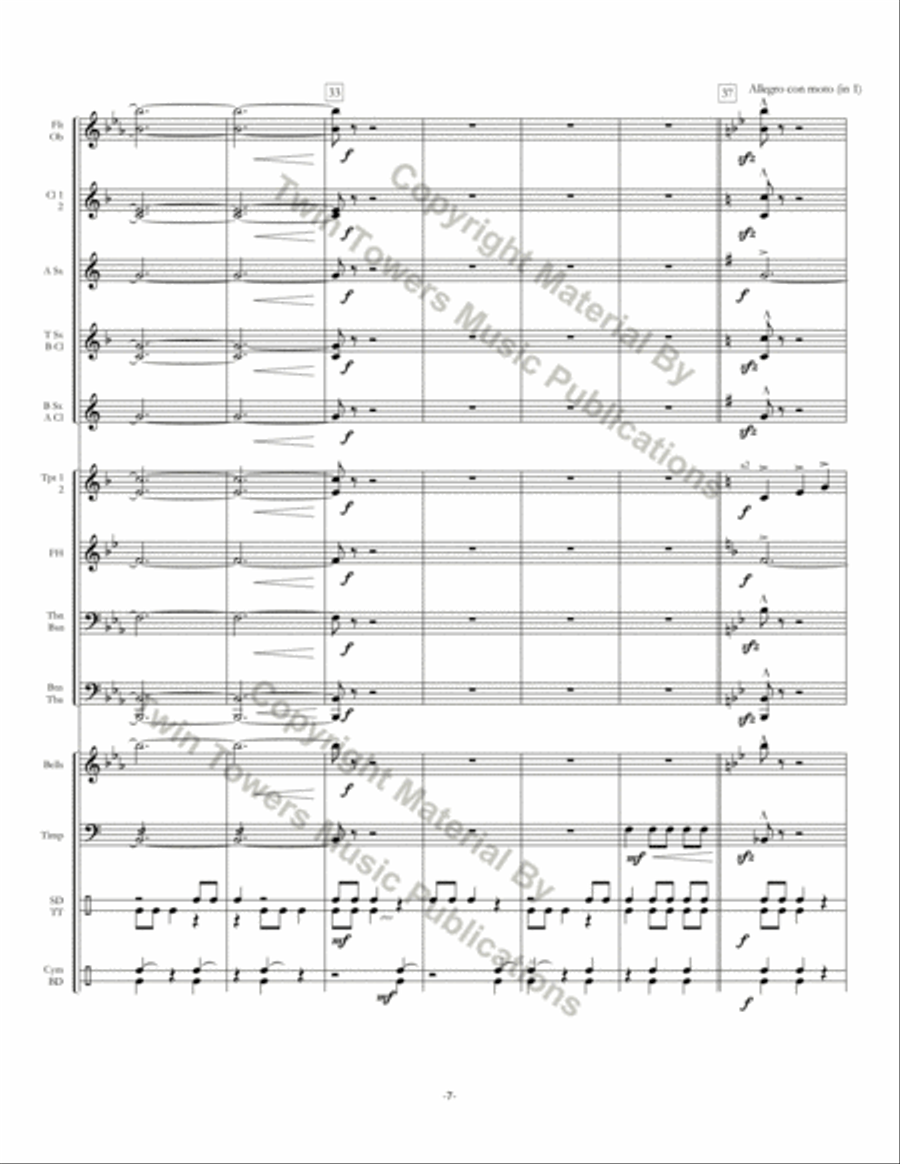 On An Old Gaelic Melody Concert Band scores gallery preview page 8