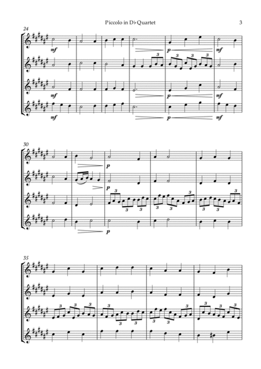 Bach Jesu, joy of man's desiring for D flat Piccolo Quartet image number null