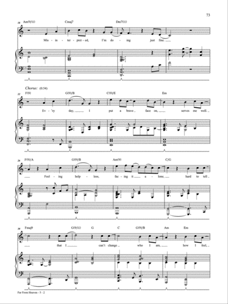Far From Heaven Piano, Vocal, Guitar scores gallery preview page 2