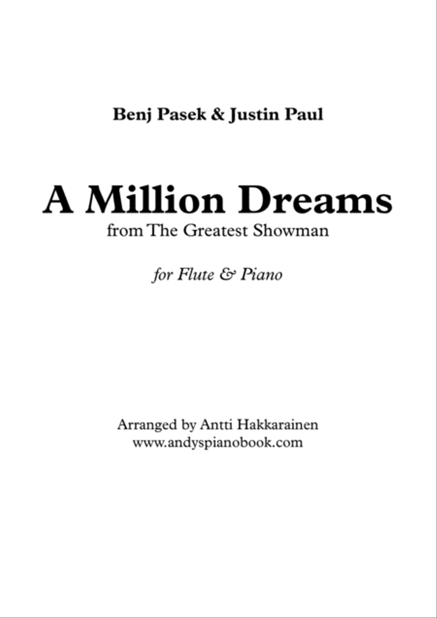 A Million Dreams Flute Solo scores gallery preview page 1