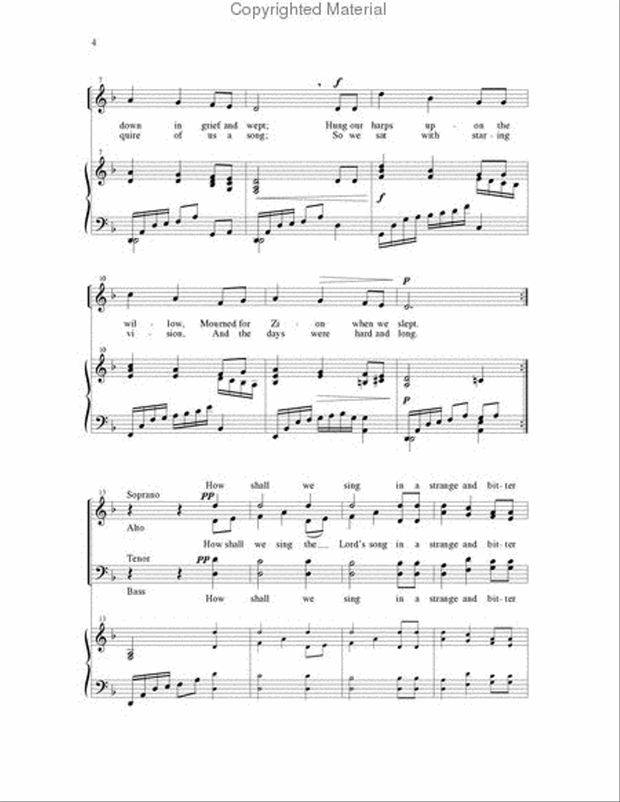 By the Babylonian Rivers 4-Part scores gallery preview page 3