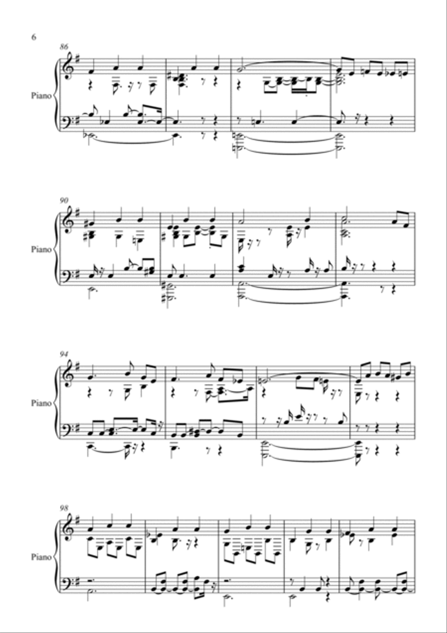 Valsa da Rainha da Borborema (piano) Easy Piano scores gallery preview page 6