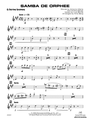 Samba de Orphee: E-flat Baritone Saxophone