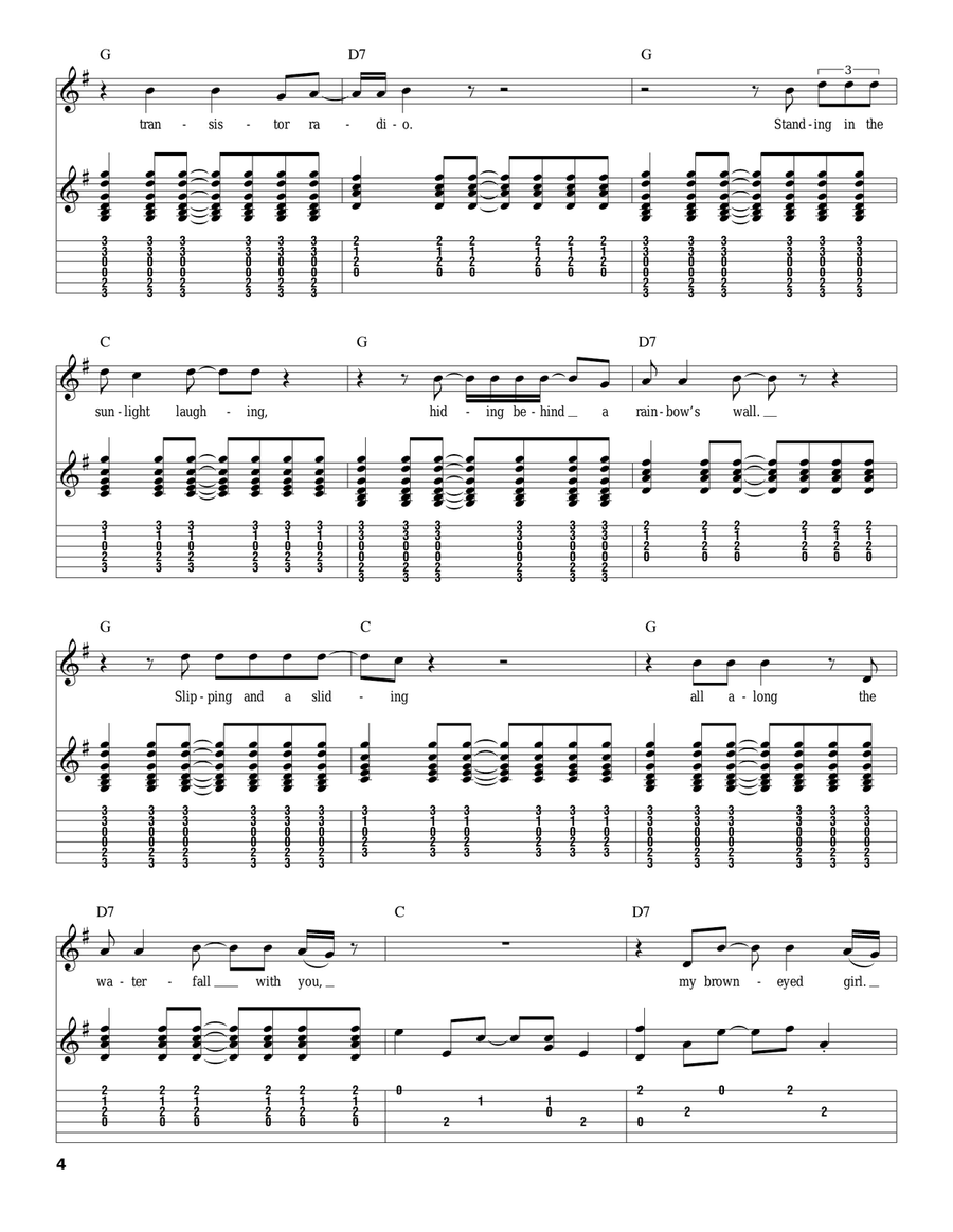 Brown Eyed Girl Brown Eyed Girl Acoustic Guitar scores gallery preview page 4