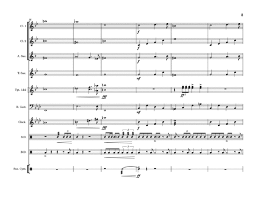 Dune (Main Title) Dune (Main Title) Marching Band scores gallery preview page 3