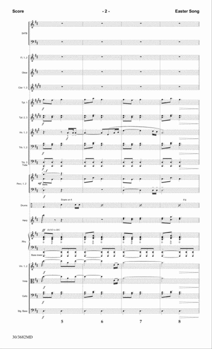 Easter Song - Orchestral Score and Parts Choir scores gallery preview page 4