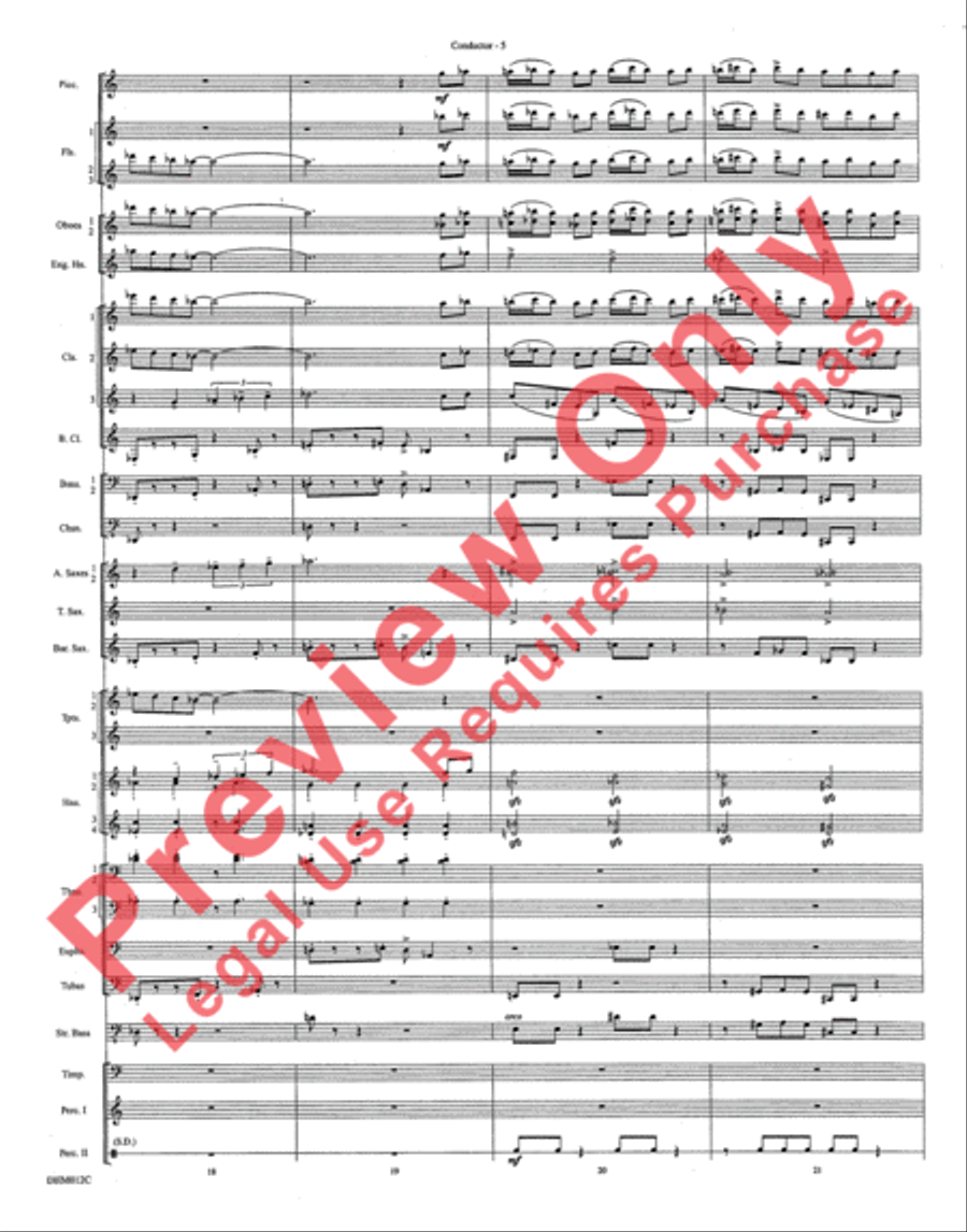 Cuban Overture Concert Band scores gallery preview page 12