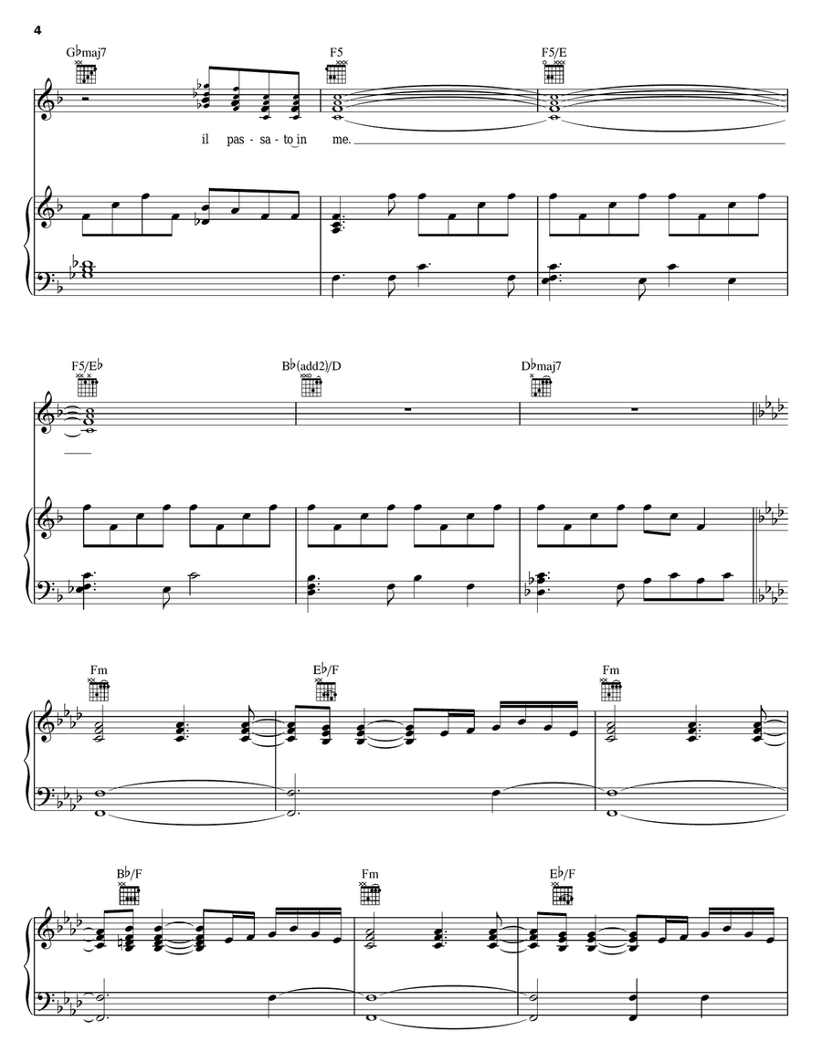 Musica Piano, Vocal, Guitar scores gallery preview page 4