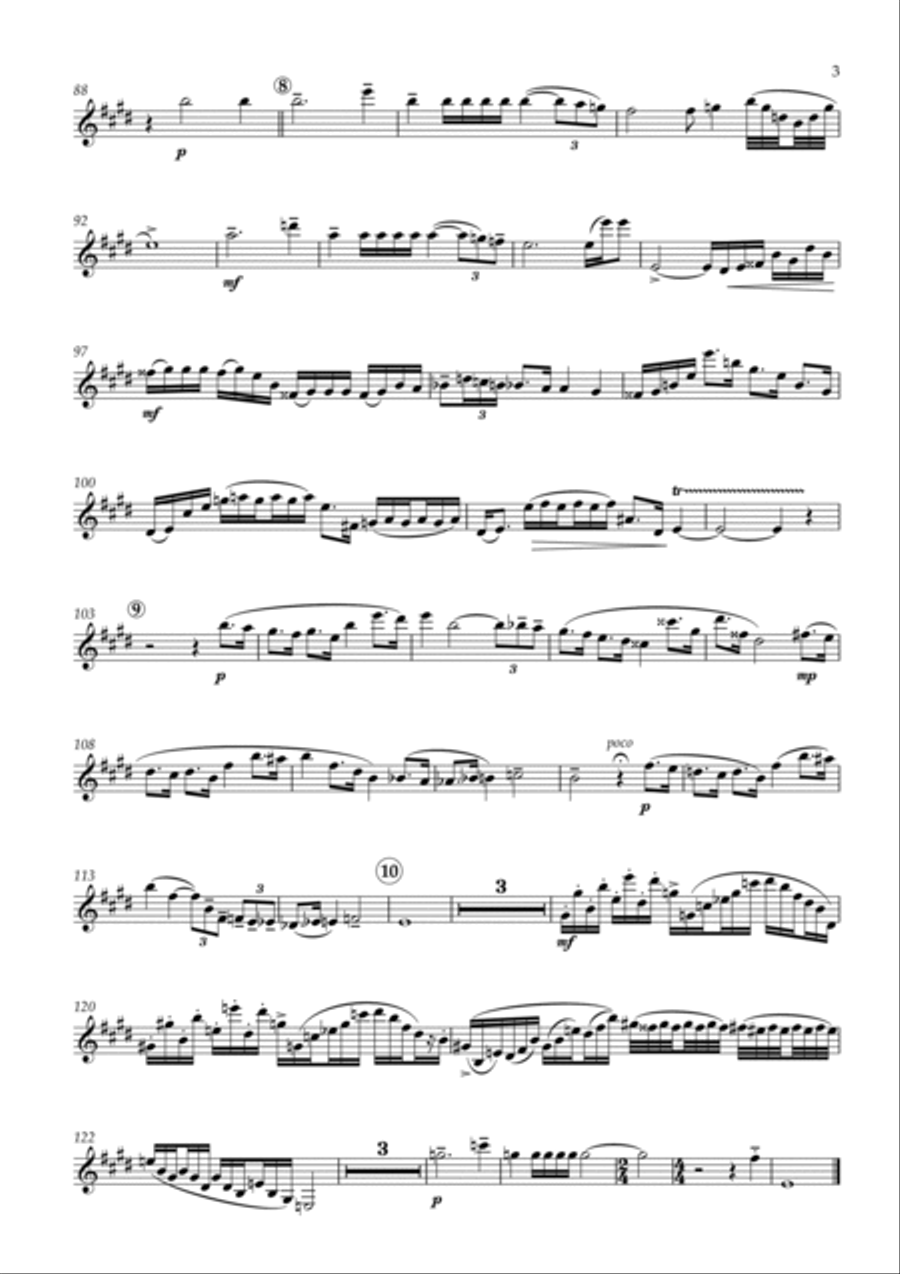 S. Prokofiev - Flute Sonata in D, Op. 94 arranged for clarinet and piano (Solo Part Only) Chamber Music scores gallery preview page 5