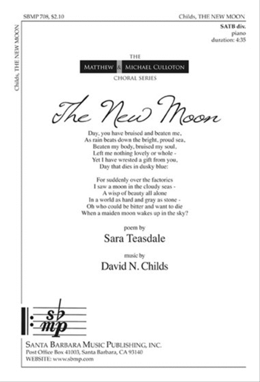 The New Moon - SATB divisi Octavo Divisi scores gallery preview page 1