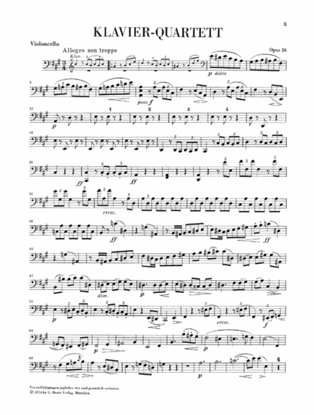 Piano Quartet A Major Op. 26