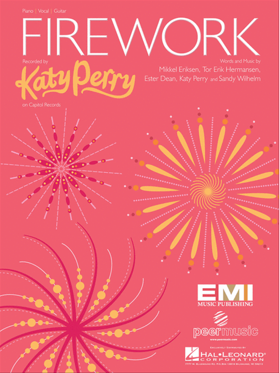 Firework Piano, Vocal, Guitar scores gallery preview page 1