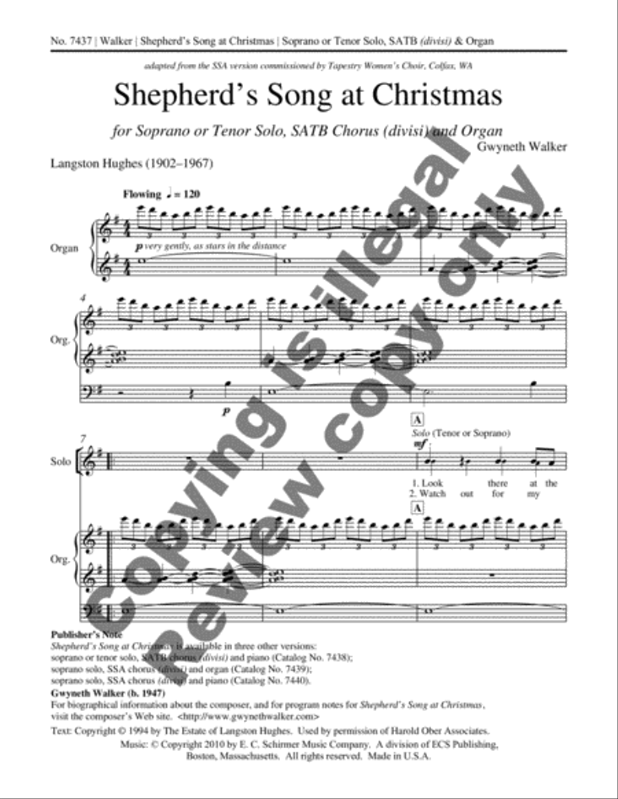 Shepherd's Song at Christmas Divisi scores gallery preview page 9