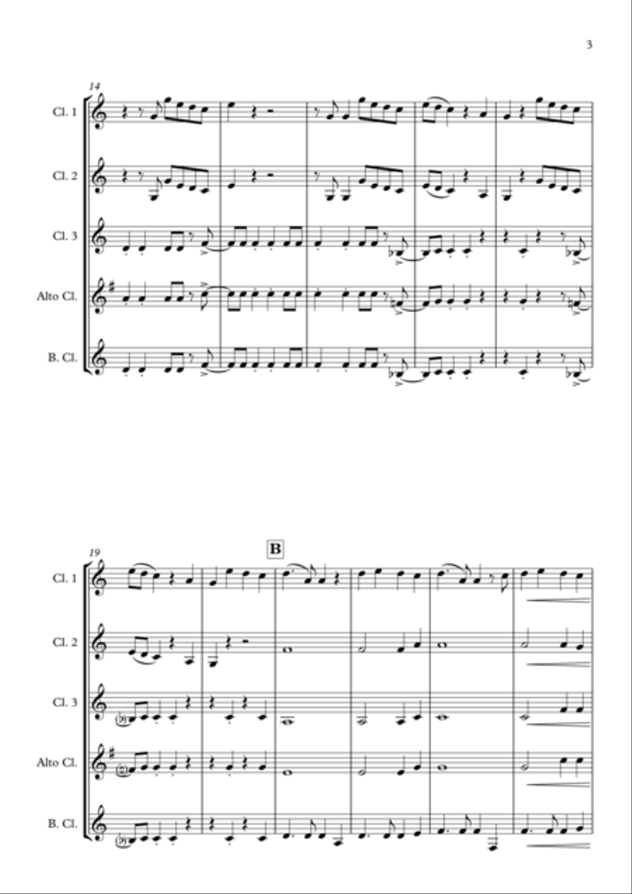 Shake It Off Clarinet Quartet scores gallery preview page 3