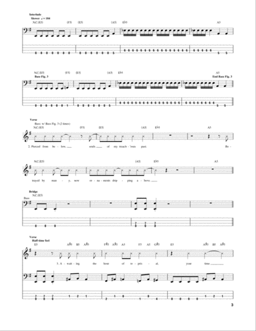 Raining Blood Guitar Tablature scores gallery preview page 3