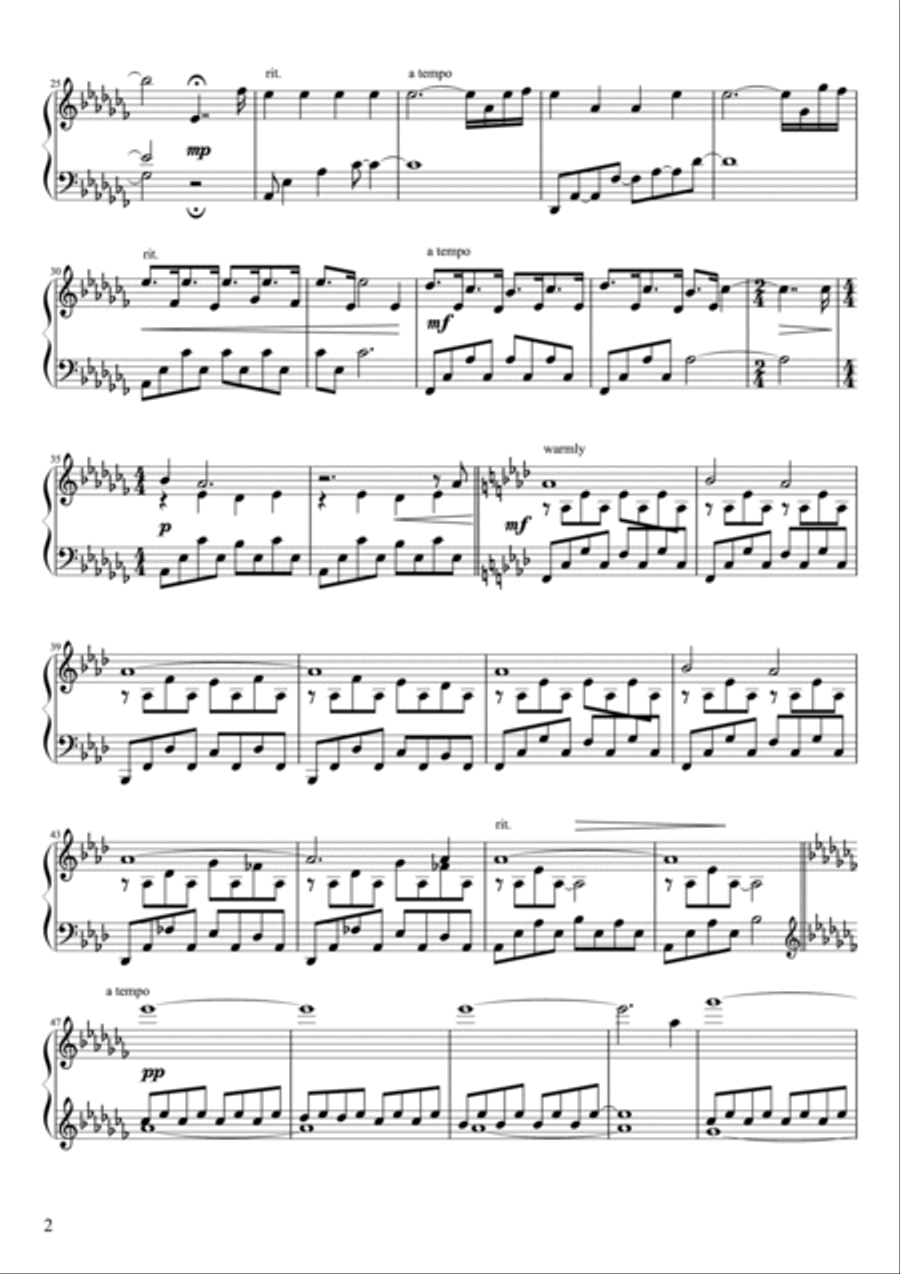 June - Melancholia (from Seasons in Flight) Piano Solo scores gallery preview page 2