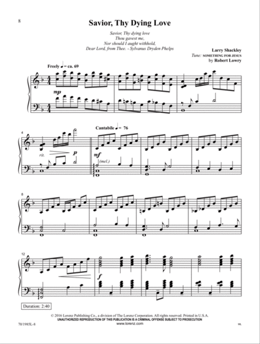 The Fullness of His Love The Fullness of His Love Piano Solo scores gallery preview page 4