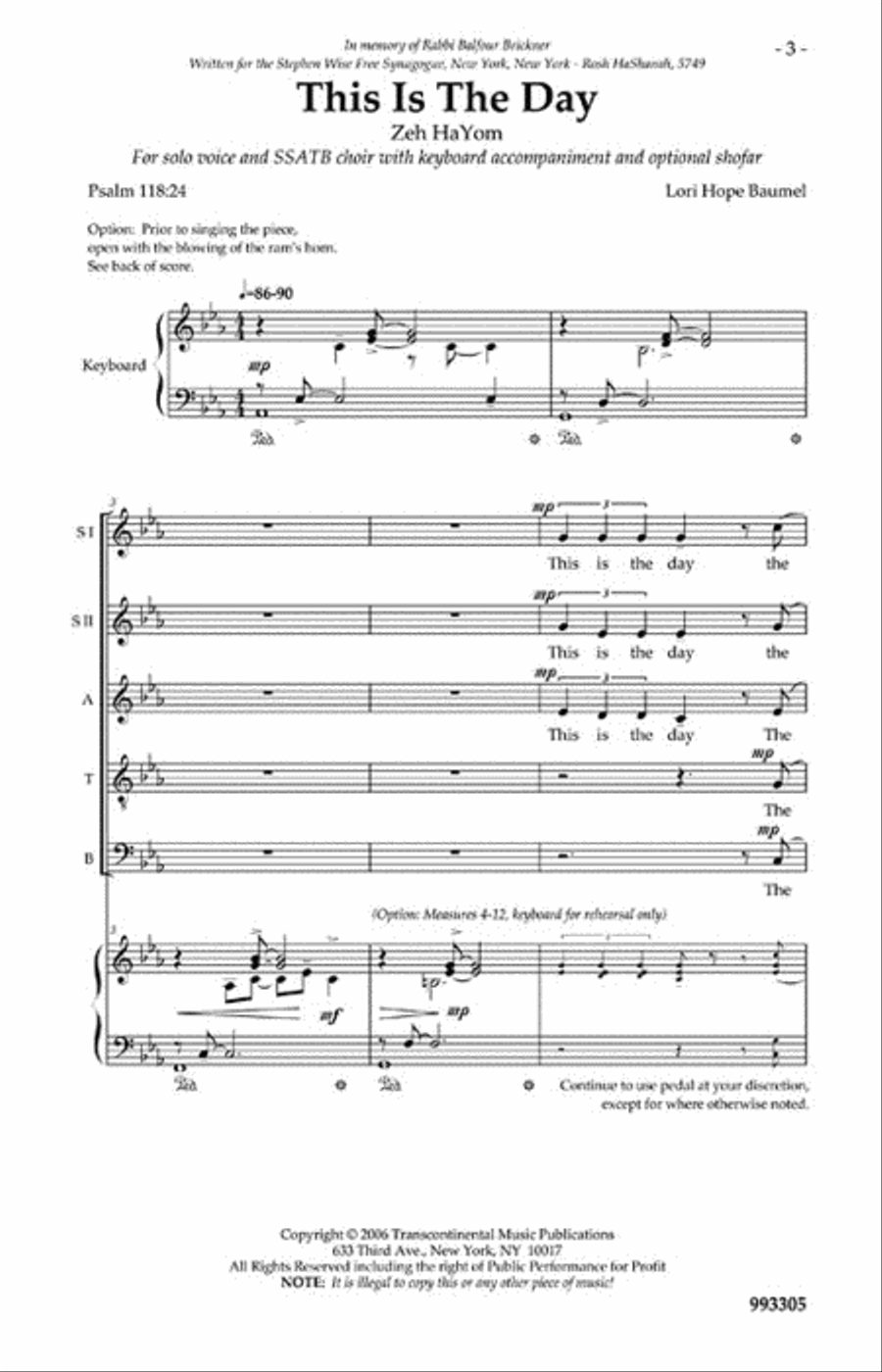 This Is the Day (Zeh HaYom) SSATB scores gallery preview page 2