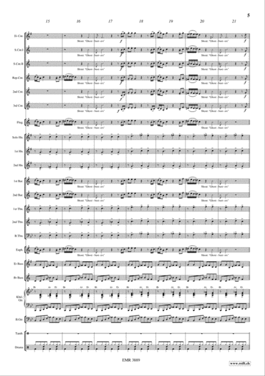Ghostbusters Brass Band scores gallery preview page 6