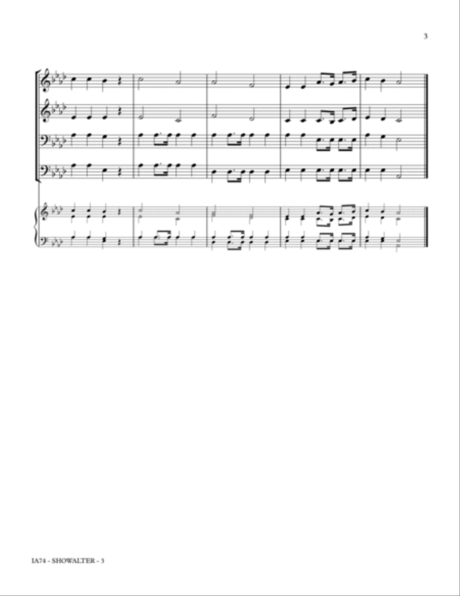 SHOWALTER (Leaning On The Everlasting Arms) Small Ensemble scores gallery preview page 3
