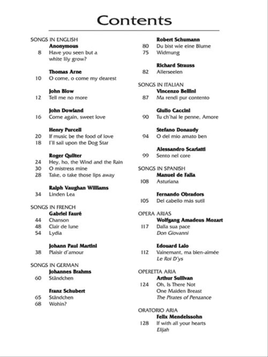 Standard Vocal Literature – An Introduction to Repertoire Voice scores gallery preview page 4