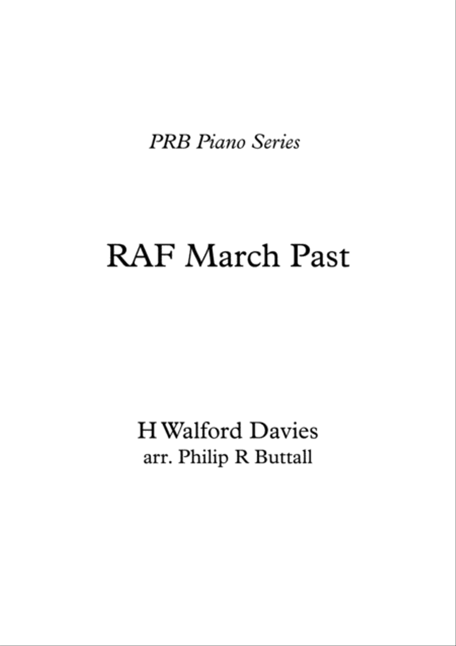 PRB Piano Series - RAF March Past (Walford Davies) Piano Solo scores gallery preview page 1