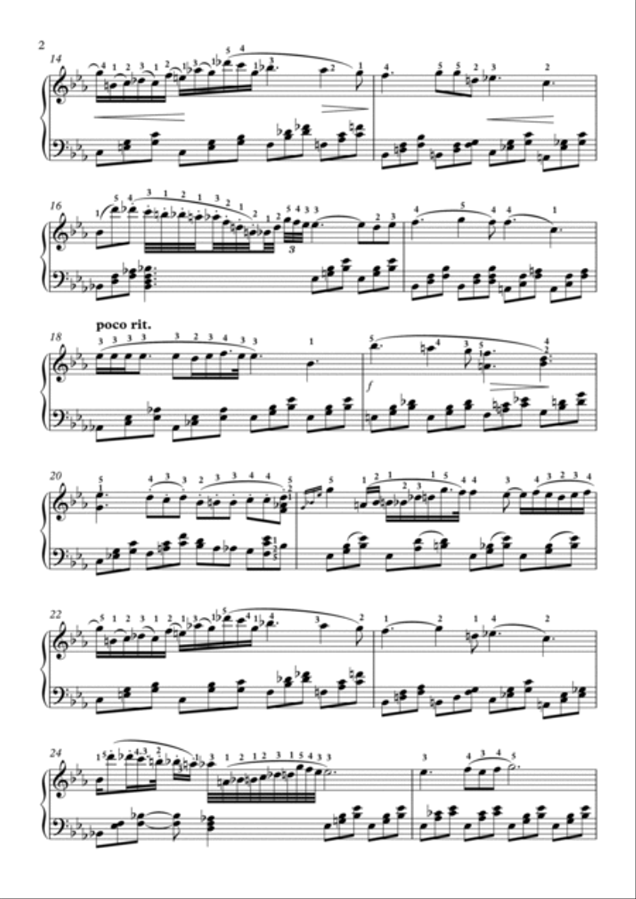 Nocturne Op.9 nº2 Chopin Easy Piano scores gallery preview page 2