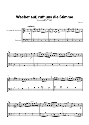 Johann Sebastian Bach - Wachet auf, ruft uns die Stimme (for Soprano Saxophone and Bassoon)