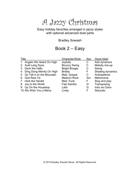 A Jazzy Christmas - Book 2 image number null