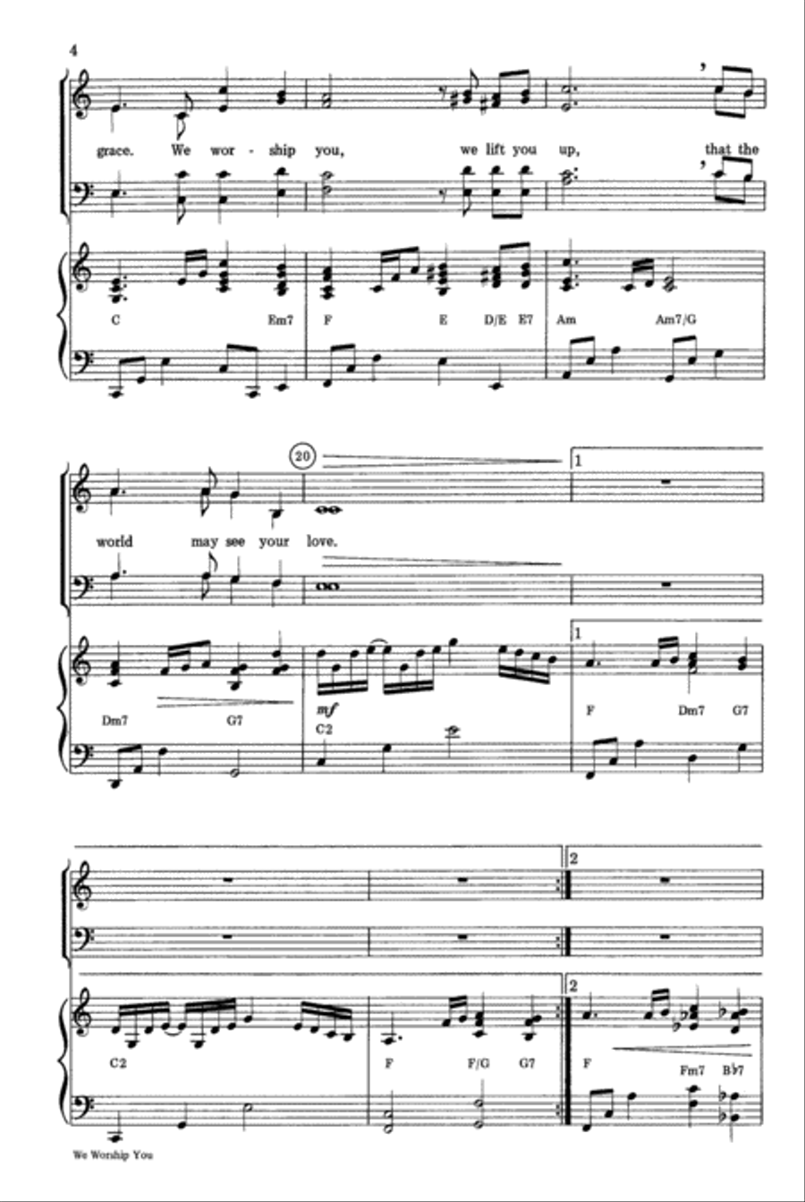 We Worship You - SATB 4-Part scores gallery preview page 4