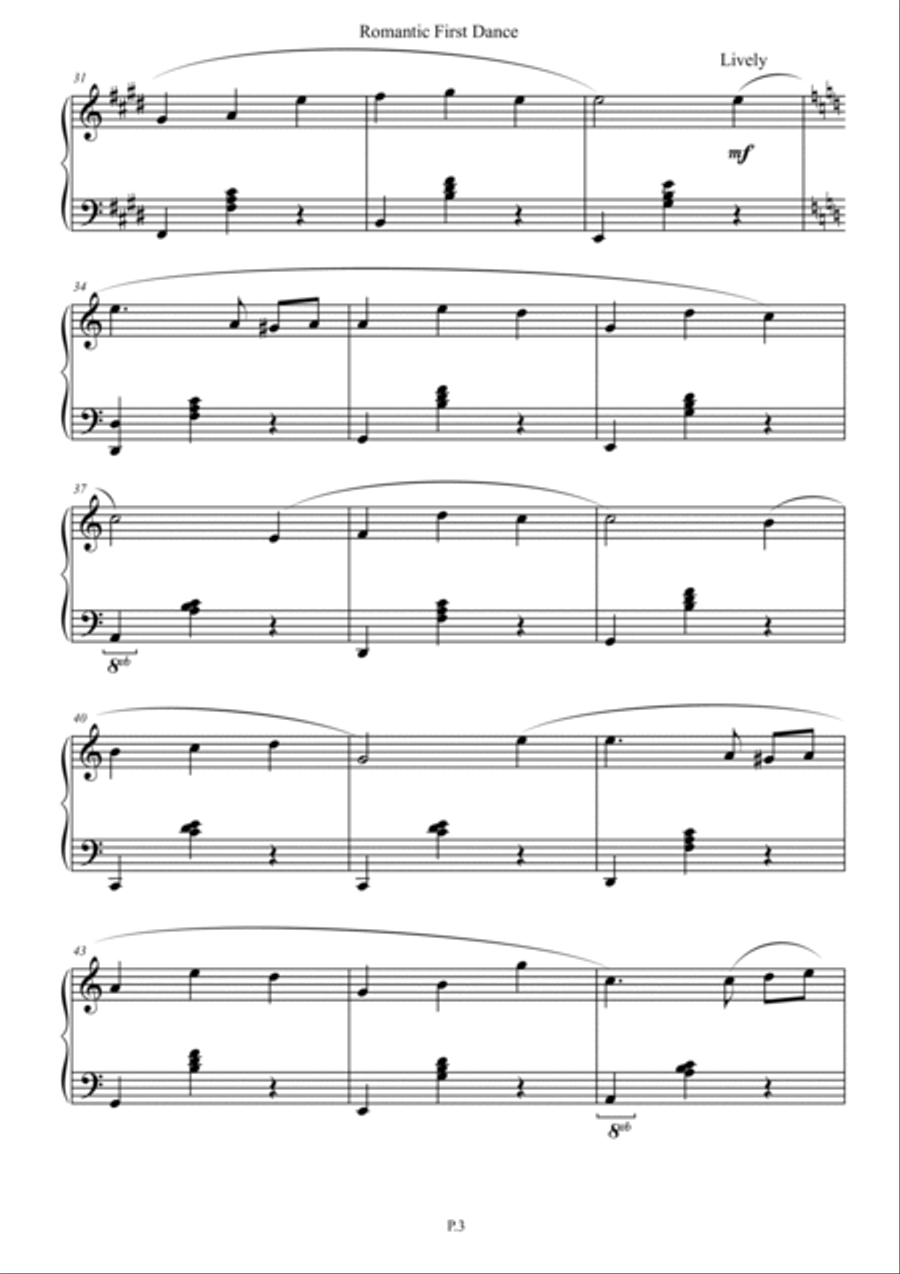 Romantic First Dance 4-Part scores gallery preview page 3