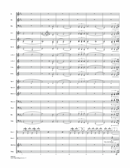 Can't Help Falling In Love (Solo Alto Saxophone Feature) - Full Score
