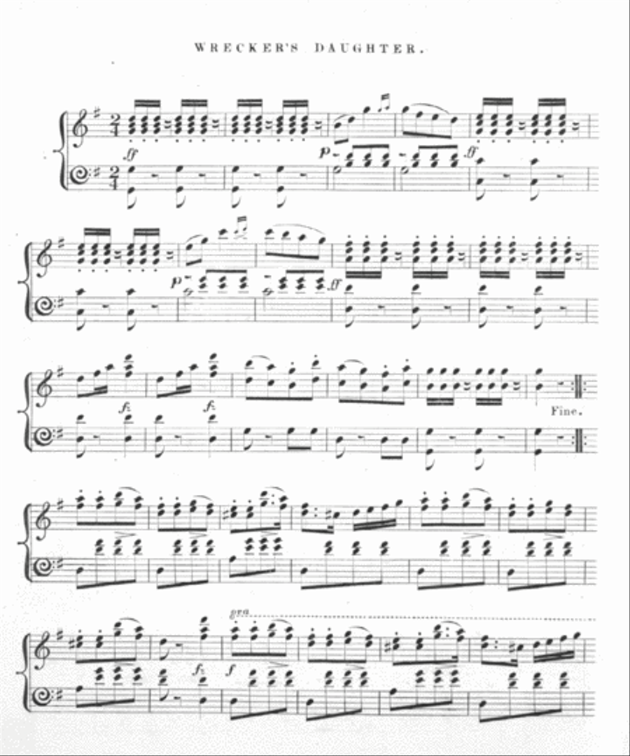 Wrecker's Daughter. Quick Step Piano Solo scores gallery preview page 2