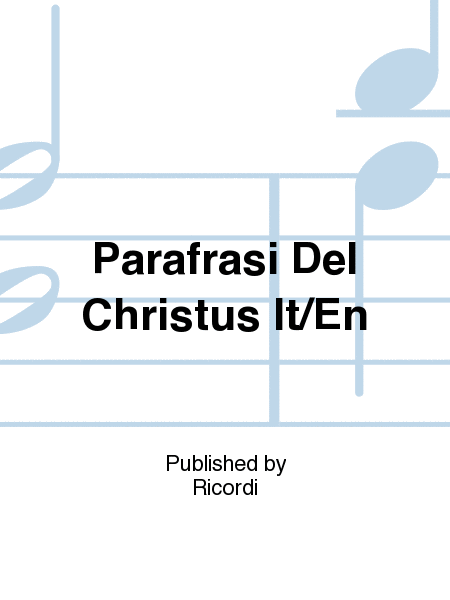 Parafrasi Del Christus It/En
