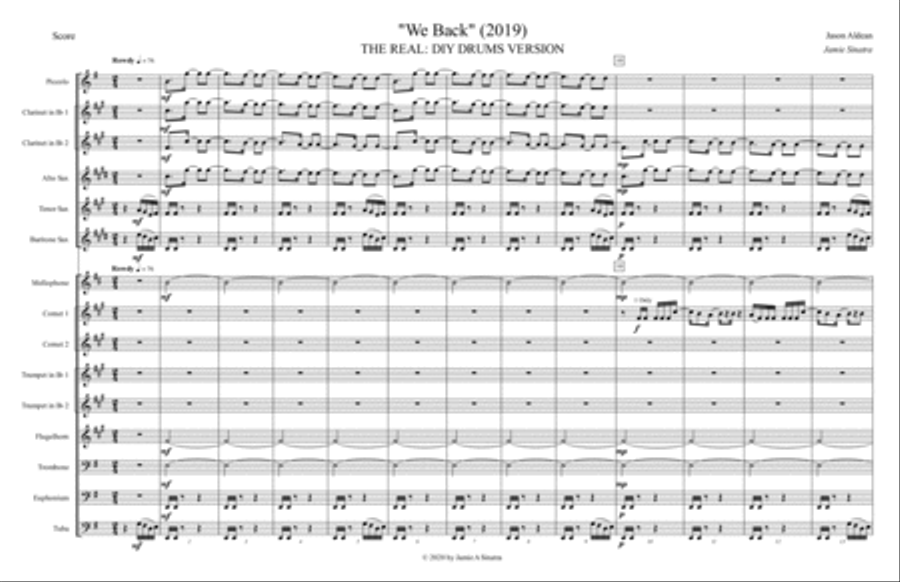 We Back Woodwind Ensemble scores gallery preview page 1