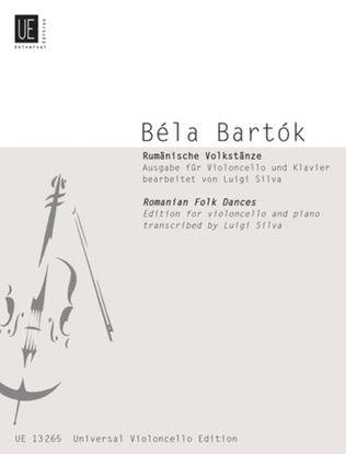 Book cover for Rumanian Folk Dances, Cello/Piano*Ca