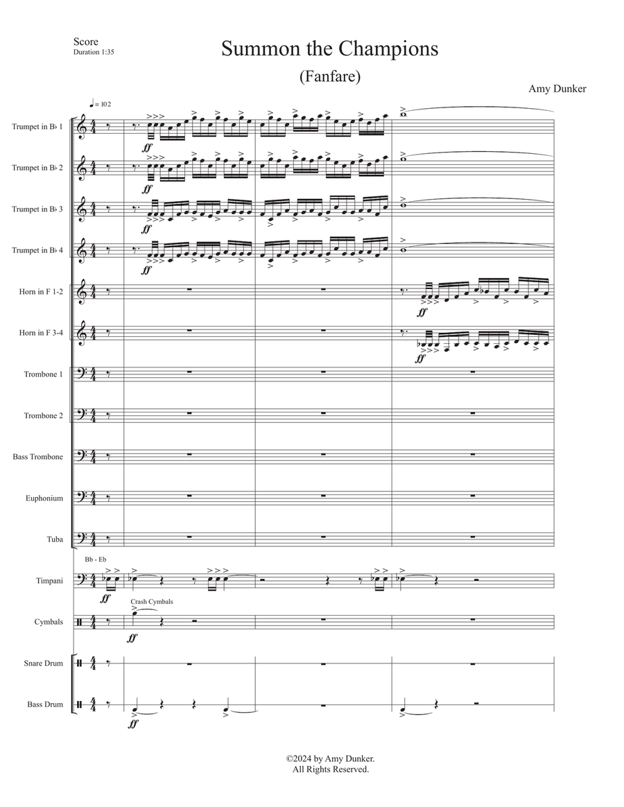 Summon the Champions Brass Ensemble scores gallery preview page 4