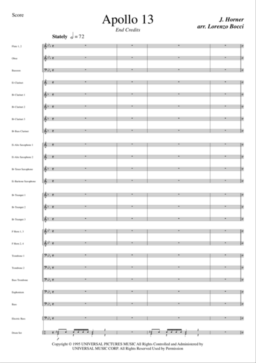 End Credits - Apollo 13 Concert Band scores gallery preview page 3