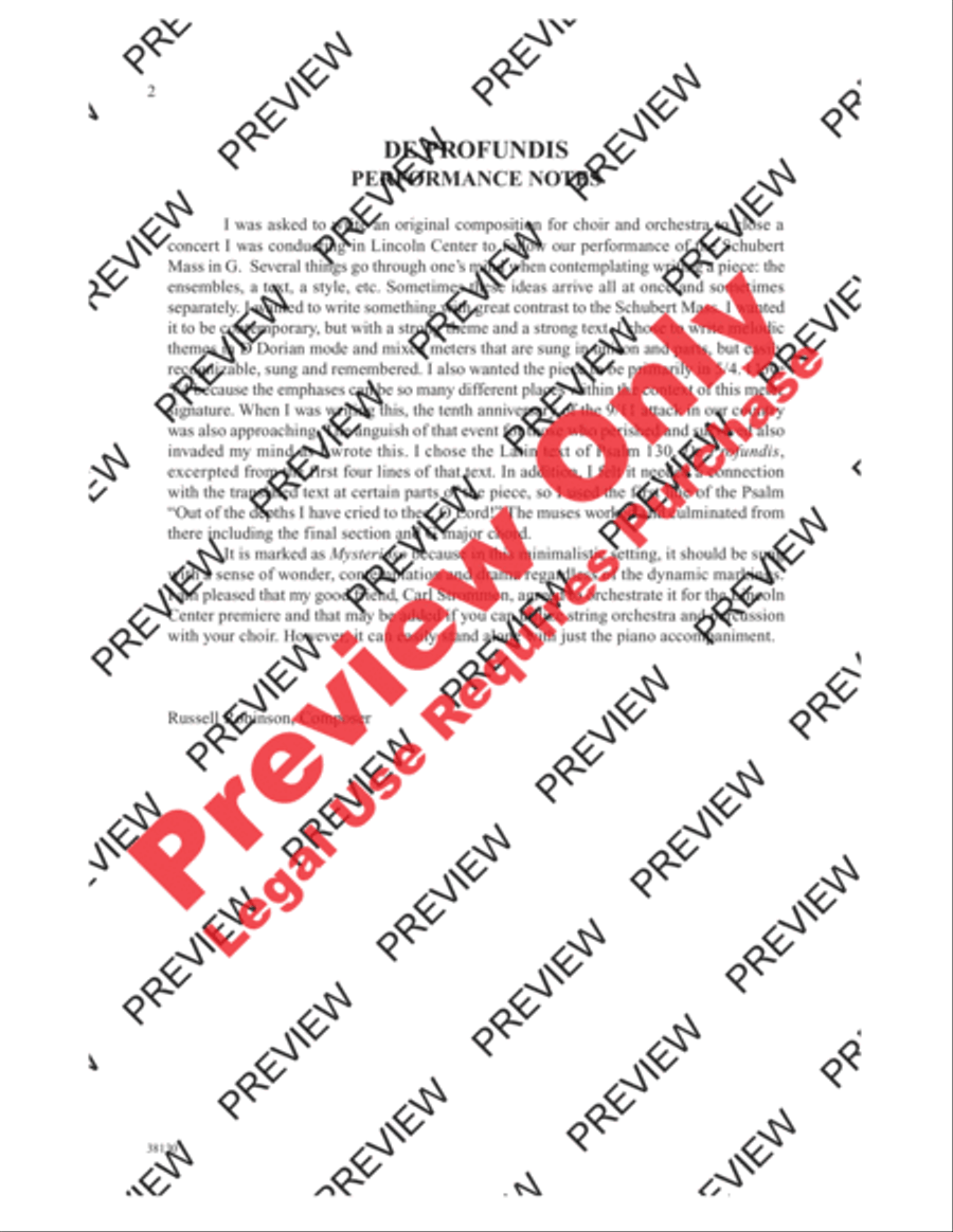 De Profundis De Profundis 4-Part scores gallery preview page 2