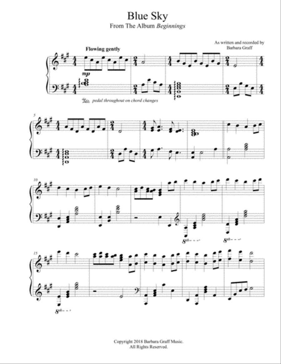 Blue Sky Electric Guitar scores gallery preview page 1