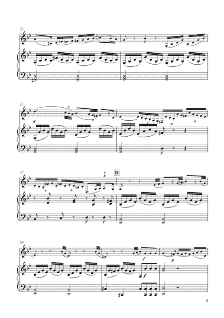 Largo e cantabile’ from 'How Do You Do' Op.33-5, Hob.III:41 for Clarinet & Piano Clarinet Solo scores gallery preview page 4