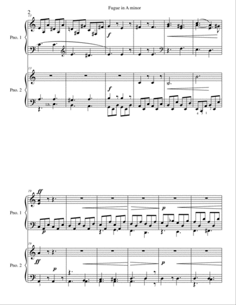 Five Voice Fugue in A Minor Voice scores gallery preview page 2