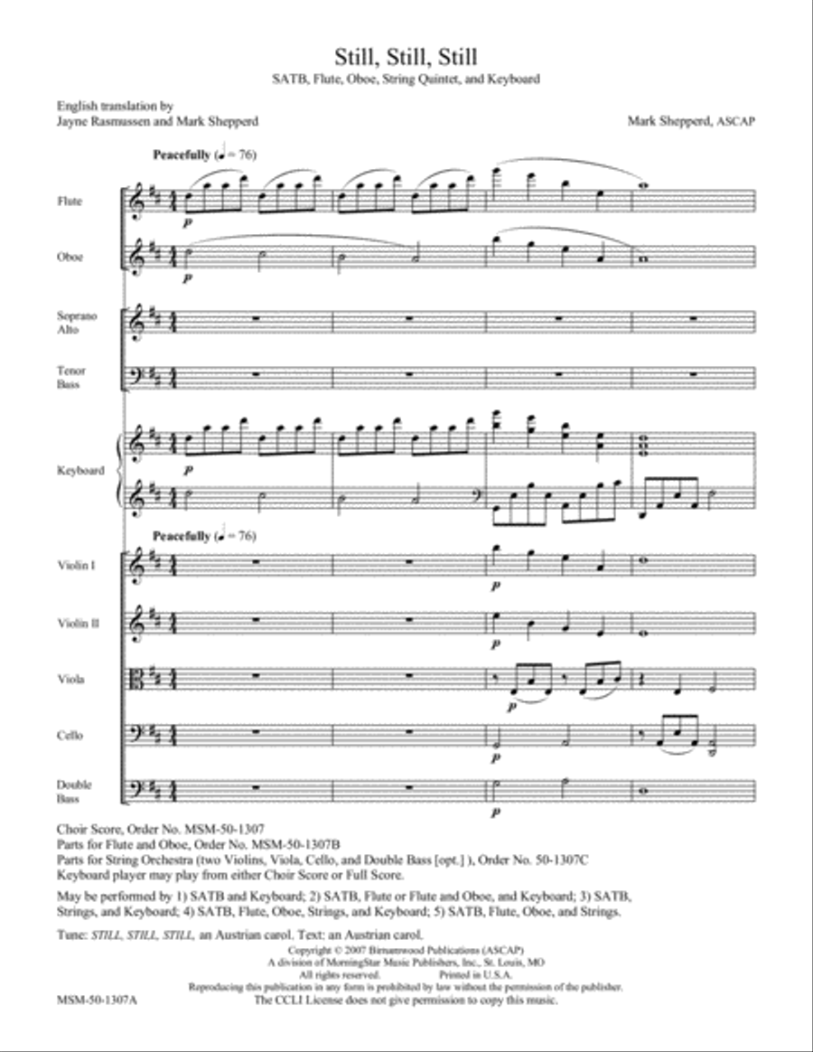 Still, Still, Still (Full Score) Choir scores gallery preview page 2