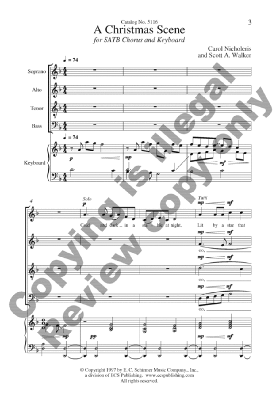 A Christmas Scene A Christmas Scene 4-Part scores gallery preview page 10