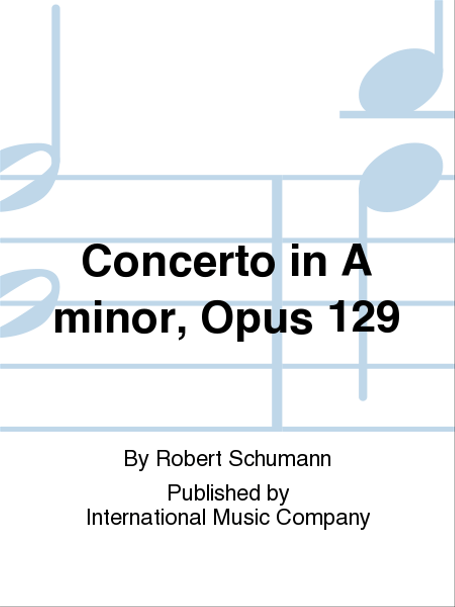 Concerto In A Minor, Opus 129 (With Two Cadenzas) Piano Accompaniment scores gallery preview page 1