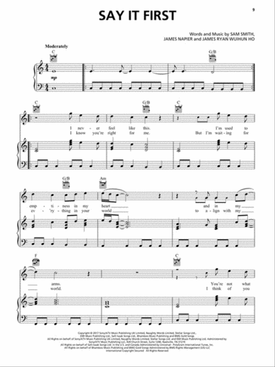 Sam Smith - The Thrill of It All 3-Part scores gallery preview page 4